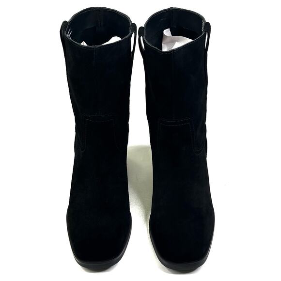 Steve Madden Romney Black Suede Pull On Booties Womens Size 7.5M New $160 - Picture 2 of 14